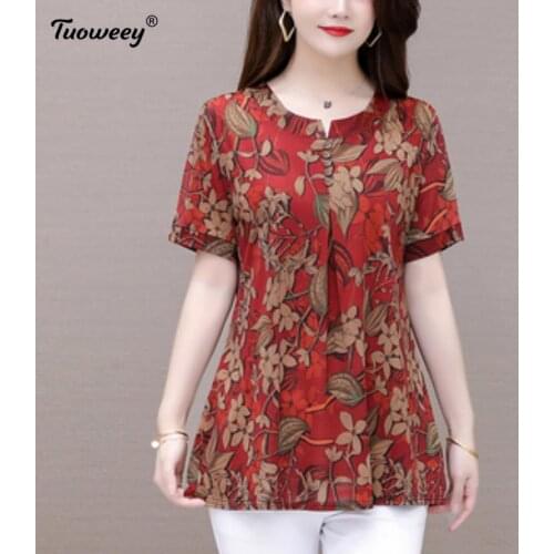 Fashion Women plus size Blouses 2021 short Sleeve Ladies Tops Chiffon Women Blouse Shirt Blusas Femininas OL Blouse Women Shirt