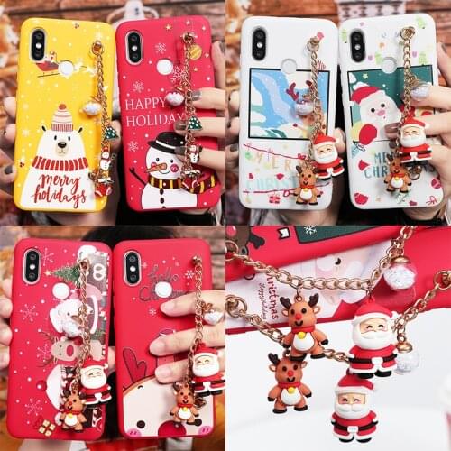 Cartoon Christmas Chain Case For Xiaomi Redmi Note 9 8 10 Pro s 7 5 6 8T Mi A3 A1 A2 9 SE 11 10 10T Lite 9T X3 NFC F3 TPU Cover