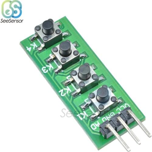 KC11B04 AD Keypad Board 4 Independent Key Analog Button Keypad Keyboard Module for Arduino UNO Mini Nano Mega2560 MCU