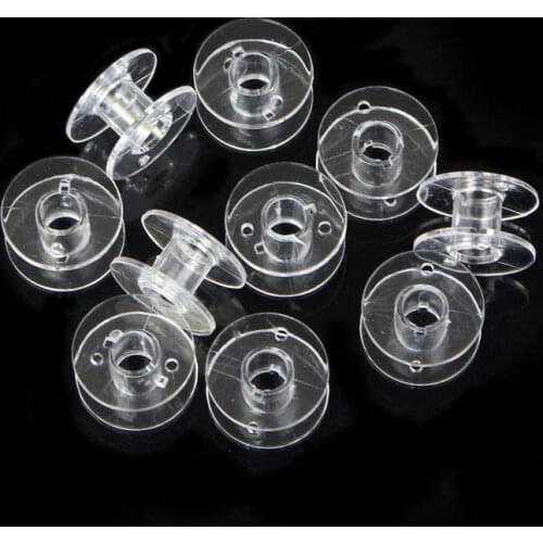 10Pcs Transparent Bobbins Spool Sewing Bobbins Spool Plastic Empty Bobbins For Home Sewing Tool Machine Bobbins Accessories