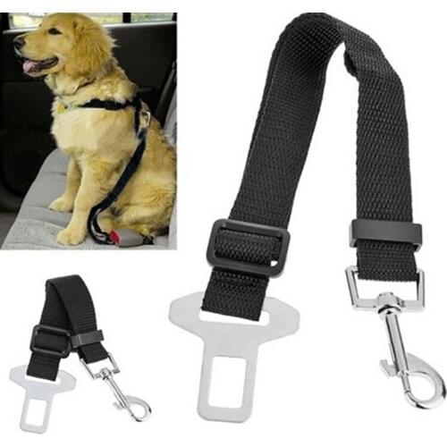 1pcs Adjustable Pet Cat Dog Car Safety Belt Collars Pet Restraint Lead Leash Travel Clip Car Safety Harness For Most Vehicle
