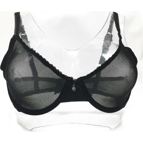 YBCG Sexy Bra Panties Sales Separated Set Mesh Transparent Gauze See Through Underwear Breathe Women Erotic Lingerie Plus Size