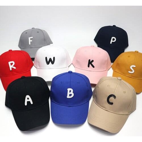 Baby Boy Hats Letter Soft Sunhat Cotton Baseball Cap Yellow Blue Black Red... Snap back Hat Printed Adjustable Caps L1127