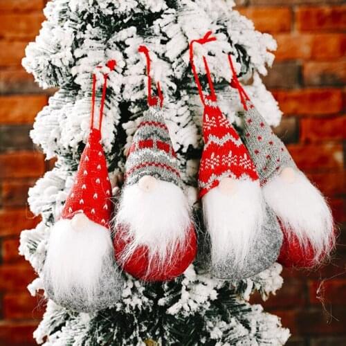 Christmas Ball Hat Faceless Baby Pendant Creative Old Man dwarf Rudolph Doll Christmas Tree home decor рождество Navidad Gifts