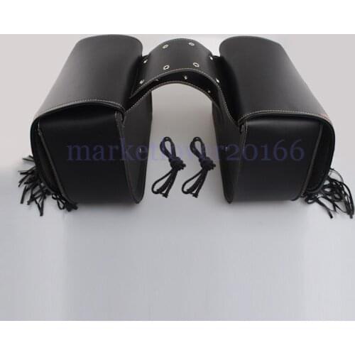 Universal Motorcycle Saddle Bags PU Leather Luggage Storage Tool Pouch For Harley Honda Suzuki Yamaha Kawasaki Ducati Chopper