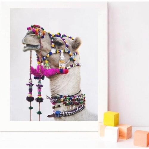 Camel Prints Desert Animal Nursery Wall Art Canvas Painting Pictures Bohemian Poster Photography Prints Home Wall Decor