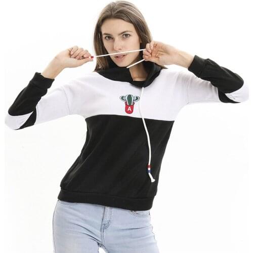 2020 Spring Autumn Long Sleeve Female Hoodies Cactus Printing Fashion Loose Drawstring Pullovers Women Casual Hoodie Sweatshirt