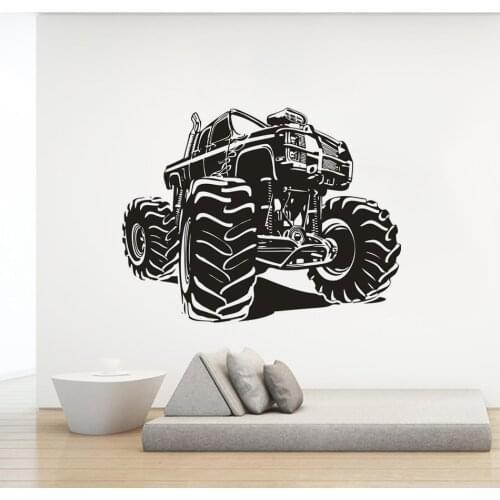 Mountain Racing Car Vinyl Wall Sticker Creative Truck Design Wall Art Decal Home Garge Stickers Racing Truck Poster AZ563