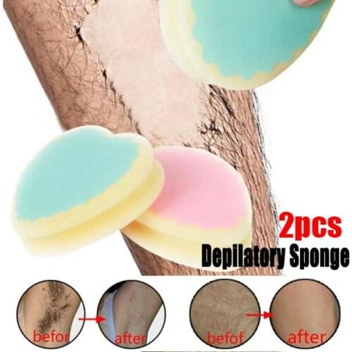 Magical Painless Hair Removal Sponge Soft Hair Depilation Sponge Women Body Leg Hand Dual Sides Hair Remove Pad Painless Tool