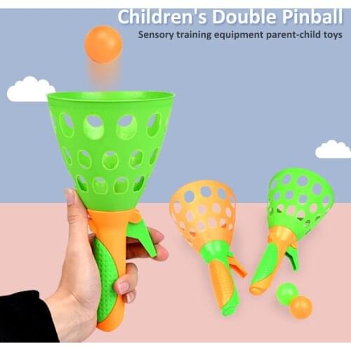 1 Pairs Throwing And Catching Ball Toy Parent-Child Interactive Double Butt Catch Ball Outdoor Sport Toy Kids Mini Ejection Ball