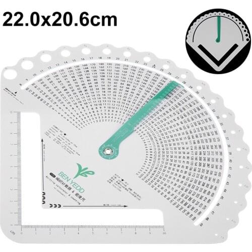 1pc Fan-shaped Pin Gauge Converter Measuring Ruler Knitting Craft Supply For Knitting Crochet DIY Sewing Tool Gauge