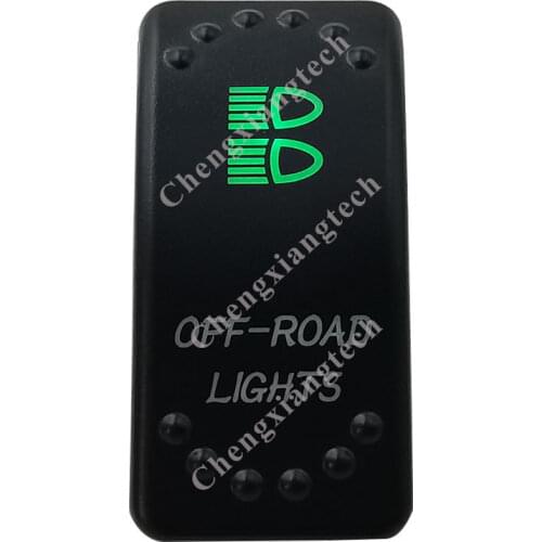 12V/24V Car Boat 3 Pins SPST ON/OFF Green & Blue Led Light Rocker Toggle Switch Off Road Lights for Carling ARB Narva 4x4