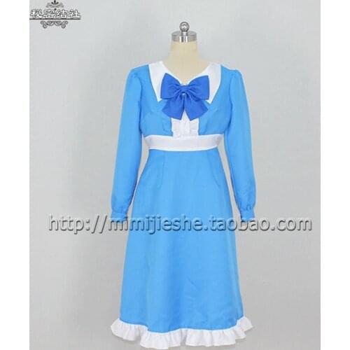 2016 When Marnie Was There Cosplay Costume Marnie Dress Blue Version