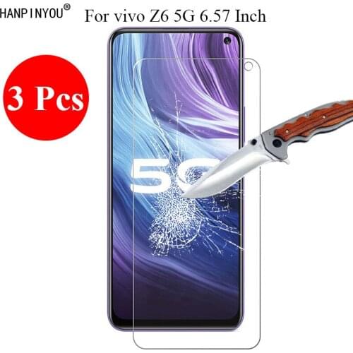 3 Pcs/Lot New 9H 2.5D Tempered Glass Screen Protector For vivo Z6 5G 6.57" Protective Film + Clean Tools