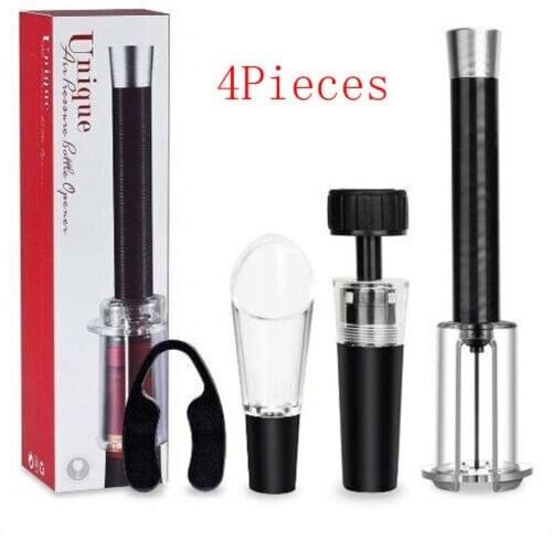 4PCS Red Wine Bottle Opener Cork Remover Air Pump Pressure Corkscrew Tools New