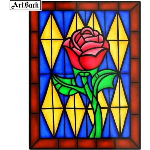 5d diy diamond painting red rose mosaic rhinestones 3D full square / round drill diamond embroidery home decoration flowers
