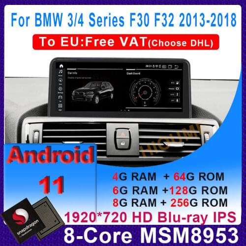 Qualcomm Android 10.0 Car Multimedia Player GPS Navigation for BMW F30 F31 F34 F32 F33 F36 2013 2014 2015 2016 2017 Radio Stereo