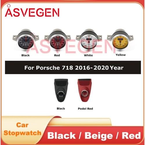 Car Stopwatch For Porsche 718 2016-2020 Interior Dashboard Center Clock Compass Time Electronic Meter Clock Accessional