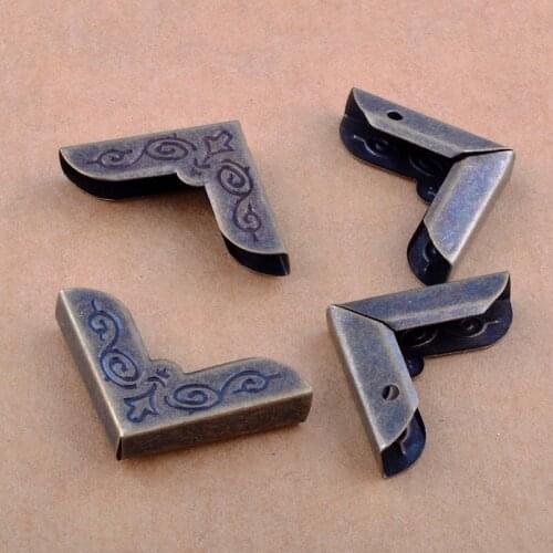Free Shipping 50pcs/lot Antique Bronze 20x20x5mm Book Scrapbooking Albums Menus Folders Collar Corner Protectors J1798