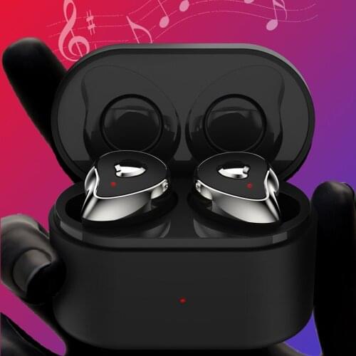 TWS Bluetooth Earphones Wireless Sport Business Sweatproof Noise Canceling Voice Control Earbuds 6D sound quality