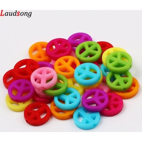 50PCS Acrylic Round Beads Mixing Color For DIY Fashion Bracelet Necklace Making Diy Accessories Spacer Beads 15MM