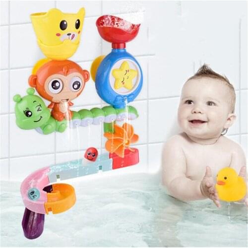 Baby Cartoon Monkey Classic Shower Bath Toy Animal Starfish Sprinkle Toys Bathroom Swimming Bathing Shower Educational Kid Toys