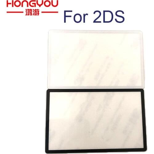 For 2DS Top Surface Mirror Outer Lens Cover Upper LCD Screen Front Plastic Black & White