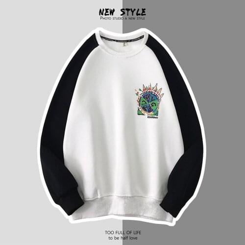 GlacialWhale Crewneck Sweatshirts Men 2021 Graphic Oversized Harajuku Japanese Streetwear Black Hoodie Men Sweatshirts Hoodies