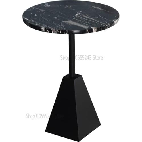 Customized Nordic Minimalist Marble Side Table Sofa Corner Table Modern Designer Model Room Living Room Balcony Mini Round Table