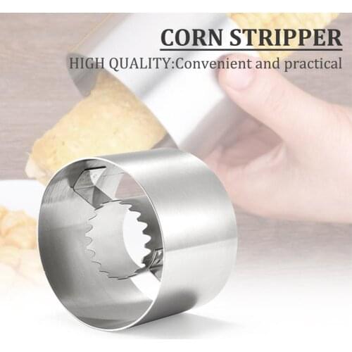 Corn Stripper Stainless Steel Corncob Cutting Machine Peeler Kitchen Tool Accessories Round Threshing Creative Corn Remover