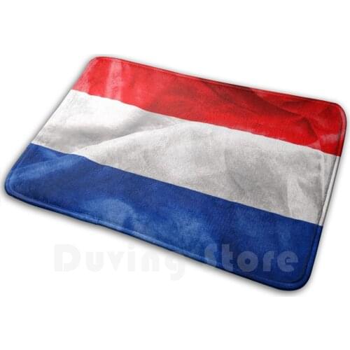 Netherlands Flag Mat Rug Carpet Anti-Slip Floor Mats Bedroom Netherlands Flag Holland Texture Dutch Red White Blue Patriotic