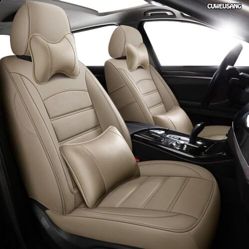 CUWEUSANG Custom Leather car seat covers For BMW 7 Series F01 F02 F03 F04 G11 G12 E65/66 X1 E84 F48 F49 Automobiles Seat Covers