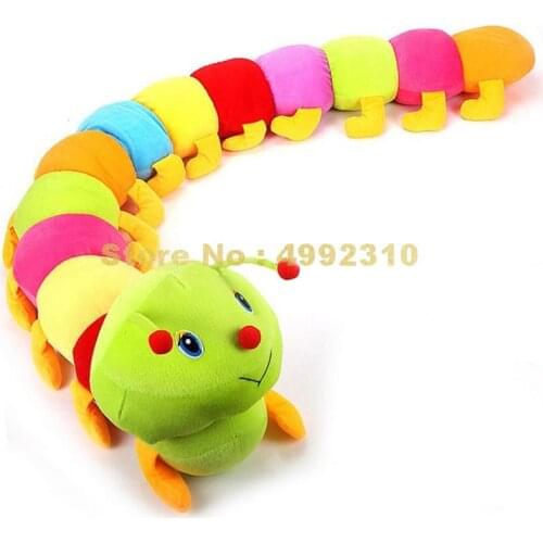 Colorful Caterpillar Wiggler Insect Worm Pillow Cushion Plush Bug Doll Children Stuffed 50~120cm Toy