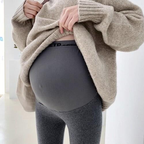 High Waist Belly Pants Cotton Maternity Legging Spring Casual Skinny Pants Clothes for Pregnant Women Autumn Pregnancy Trousers