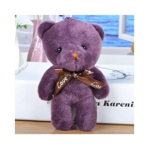 2020 Hot Mini Joint Bear Plush Toys Cute Teddy Bear Peluche Stuffed Dolls Pendant Gift Wedding Party Decoration 13cm