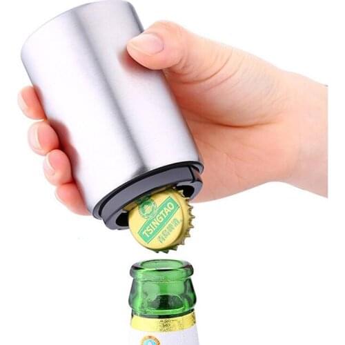 Magnetic Automatic Beer Bottle Opener Stainless Steel Magnet Jar Opener Kitchen Bar Accessories Wine Can Openers
