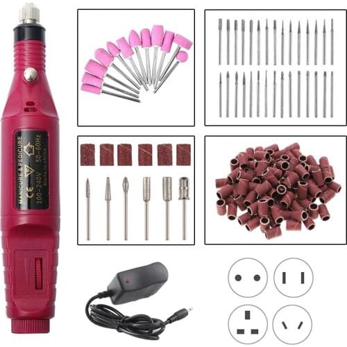 20000RPM Electric Nail Drill Machine Portable Nail Drill Machine Manicure Drill Set Milling Cutter File Nail Gel Remover Machine