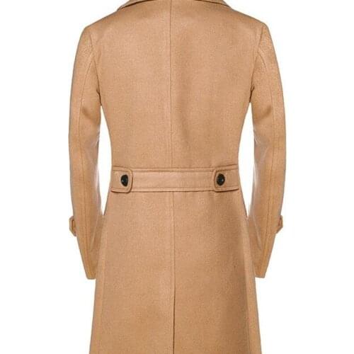 Winter Top Quality British Slim double breasted mens long trench Woolen coat Europe trenchcoat jacket male coat free shipping