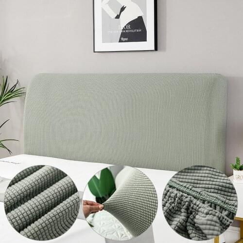 New Elastic Bedhead Cover All-inclusive Bed Head Cover Solid Color Bed Head Back Protection Headboard Dust Cover Bedroom Decor