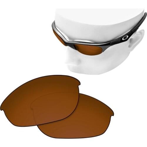 OOWLIT Polarized Replacement Lenses of Brown for-Oakley Half Jacket Sunglasses
