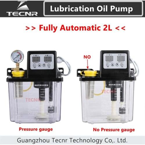 TECNR fully automatic lubricating oil pump 2L Liters with Pressure gauge 220V cnc electromagnetic lubrication pump