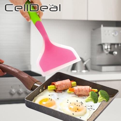 Colorful Cooking Silicone Spatulas Multifunction Pizza Beef Meat Egg Non-stick Scraper Heat-Resistant with Handle Kitchen Tool