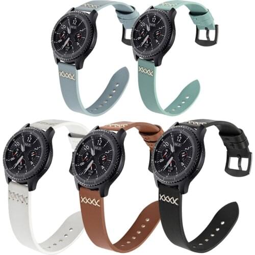 Replacement Wirst Strap for Samsung Active Watch Band Leather 22mm Watch Band for Samsung Watch 46mm 42mm Strap