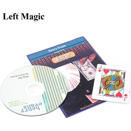 Risky Bet By Henry Evans Magic Tricks (US Currency- Blue Gimmick And DVD) Card Magic Props Mentalism Street Magic Tricks Close U