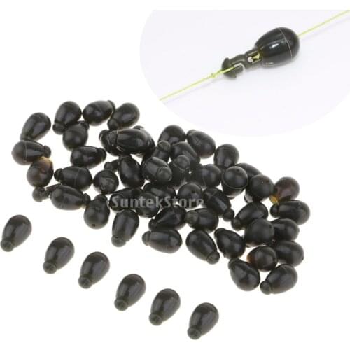 50 Pieces 9.5x6mm Fishing Connector Quick Change Beads for Hook Link Method Feeder Carp Fishing Tackle Stopper Clip