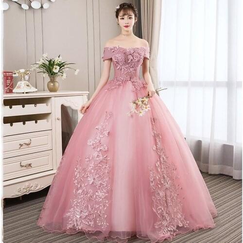 Quinceanera Dresses 2020 Vestidos Luxury Lace Embroidery Party Prom Ball Gown Vintage Off The Shoulder Tulle Quinceanera Dresses