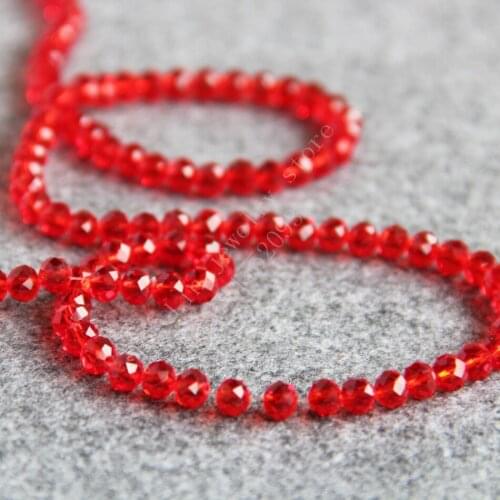 T8232 Charming 4X6mm Faceted Red AB+ colorful glass Crystal beads!Fit For Making Bracelet&Necklace DIY Jewelry wholesale