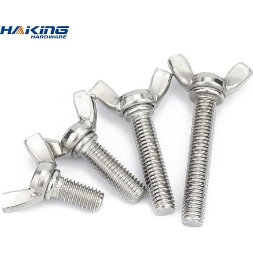 1-5pcs Wing bolts butterfly screw 304 stainless steel M3 M4 M5 M6 M8 M10 wing head thumb screws DIN316