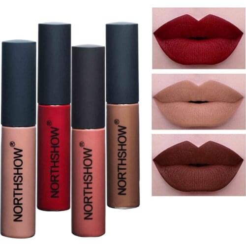 12 Colors Moisturizer Pigments Lipgloss Matte Lip Makeup Tint Long Lasting Waterproof Sexy Nude Liquid Lipstick Beauty Cosmetics