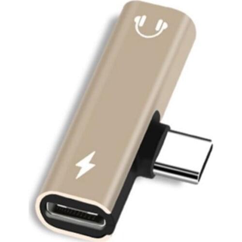 2 IN 1 Audio Headphone Charging Dual Adapter Splitter For Xiaomi Huawei Type C For 3.5mm Jack To Earphone Cable Connector